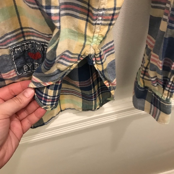 Polo Ralph Lauren Madras Plaid Shirt XS Patchwork star boyfriend fit relaxed - Picture 8 of 16